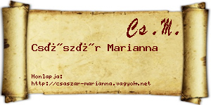 Császár Marianna névjegykártya