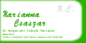 marianna csaszar business card