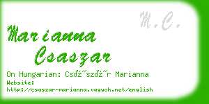 marianna csaszar business card